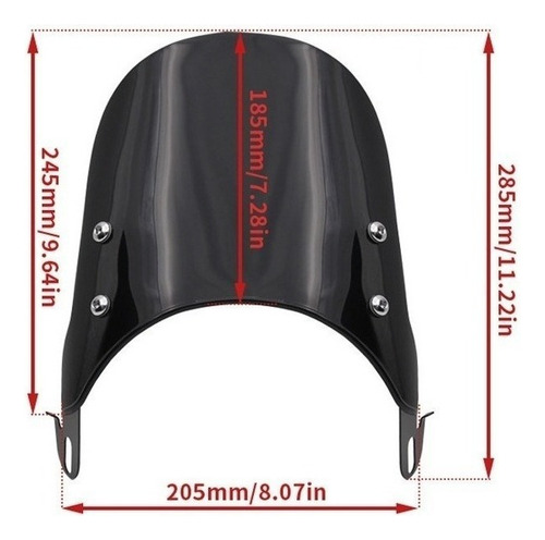 . Parabrisas Universal For Motocicleta Fairing 5 A 7