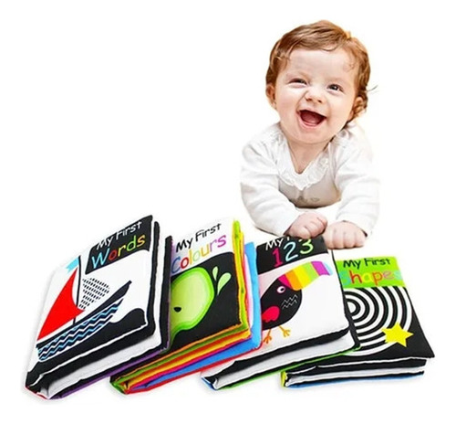 Libro Montessori Baby Soft Cloth Book, Juguete Educativo Par