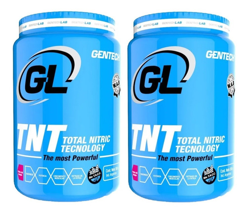 2 Tnt 500 Gr Gentech Formula Creatina Arginina Oxido Nitrico