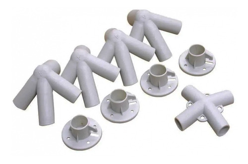 Imagem 2 de 3 de Kit Conectores Reposição 9 Peças P/ Tenda Gazebo 3x3 Mts