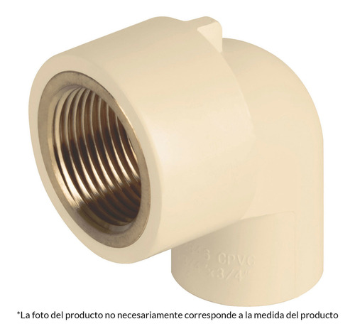 Codo 90° Cpvc Inserto Latón 1/2' 48909 10 Pz