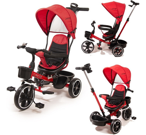 Imagen 1 de 6 de Triciclo Infantil Bebe Asiento Gira 360 Manija Direccional