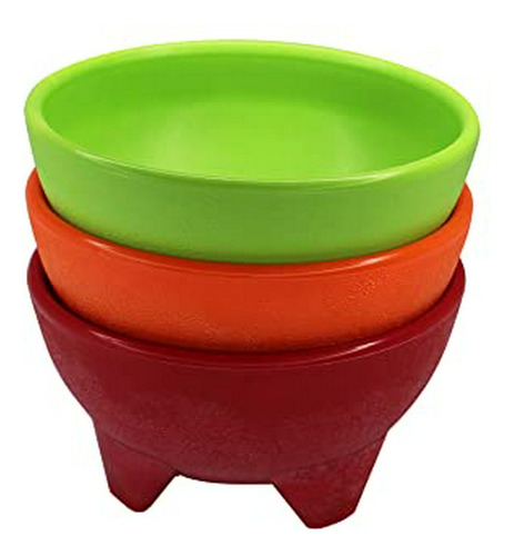 Juego De 3 Platos Para Salsa De Plástico Imusa Usa, Rojo, Na