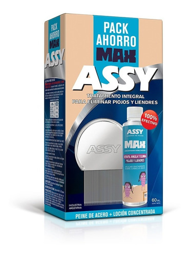 Kit Para Piojos Assy Peine De Acero + Loción