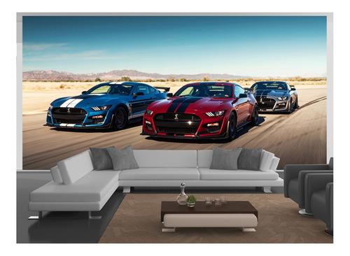 Adesivo De Parede Carro Shelby Mustang Gt500 9,5m² Car73