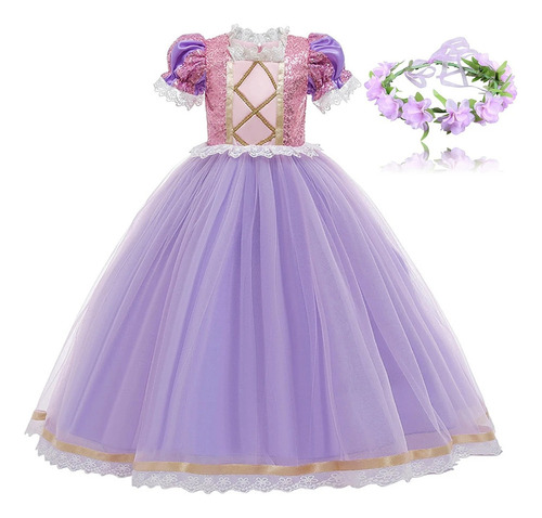 Vestido De Fiesta De Princesa Para Niños Con Mangas Abullona