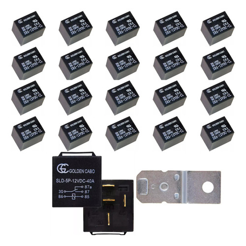20 Mini Relê Auxiliar 5 Pinos Universal Eletronica 20a