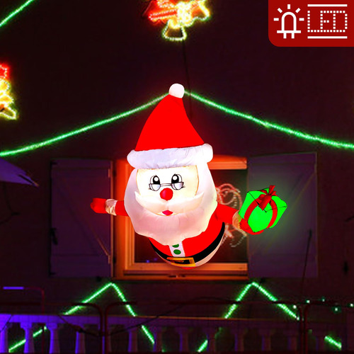 Decoración Inflable De Navidad 3.5 Pies Papá Noel Para Exter