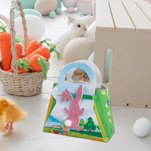 Bolsa De Dulces De Pascua Portátil, Caja De Regalo Conejo B