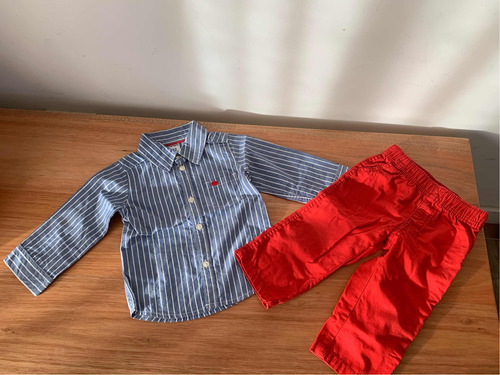 Set Conjunto Carters Camisa Y Pantalón 12 Meses