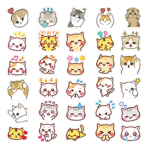 - Pegatina De Dibujos Animados De Gato Kawaii For Niños Calc