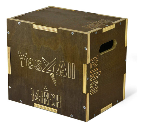 Yes4all - Caja Pliométrica De Madera Contrachapada, Vintag.