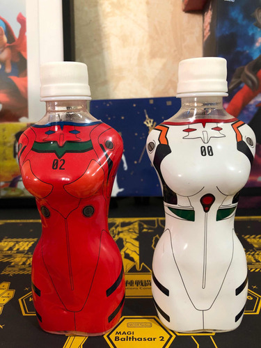 Evangelion Botellas Rei Y Asuka Coleccionables Agua Mineral