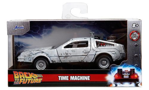 Jada 1/32 Time Machine Frost Delorean Volver Al Futuro Dmc Color Gris