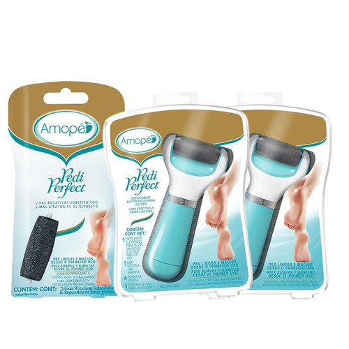 Amope 2 Maquina Exfoliadora Crema Hidratante 250ml 2 Limas