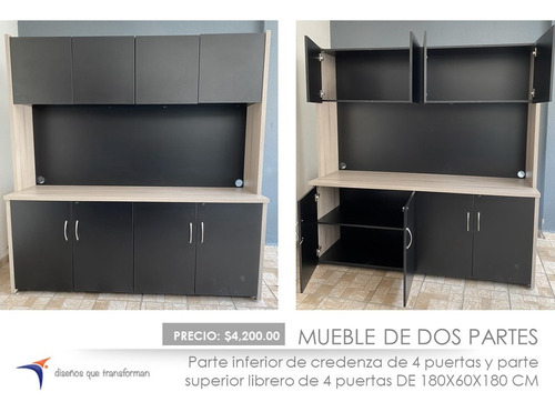 Archivero O Librero Con Credenza