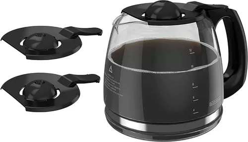 BLACK+DECKER CM0915BKD Cafetera de 12 tazas con interruptor de  encendido/apagado fácil, jarra antigoteo con cesta de filtro extraíble,  color negro