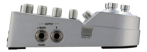 Pedalera Zoom A3 Preamp Guitarra Acústica Efectos Usb Cuot Color Plateado
