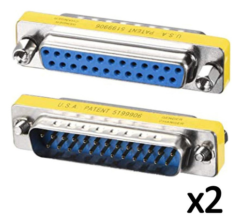 Unión Adaptador Convertidor Vga Db25 Hembra A Macho 25 Pines