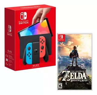 Consola Nintendo Switch Oled Neon +zelda Breath Of The Wild.