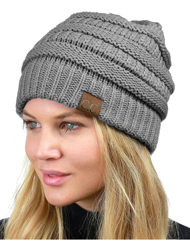 C.c Gorro Unisex Grueso, Suave, Elástico, Tejido Trenzado, C