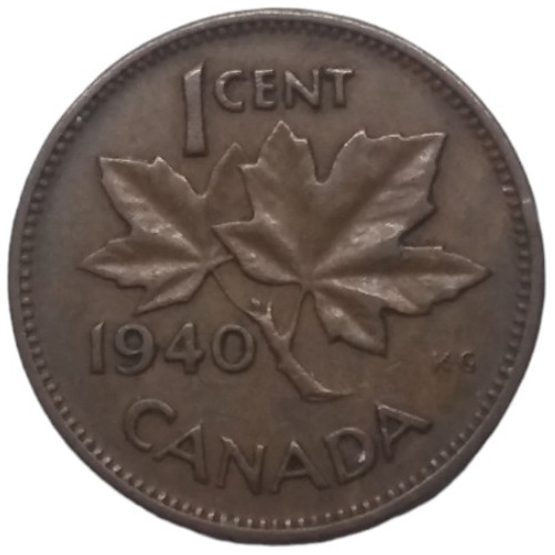 Moneda 1 Centavo Bronce  Canadá 1940 Envio $40