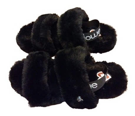 Imagen 1 de 1 de Pantufla Mujer Pelo Comoda Y Liviana En Negro