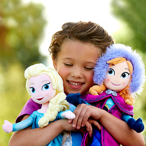 Boneca De Pelúcia Meninas - Frozen - Elsa - 40cm - Long Jump