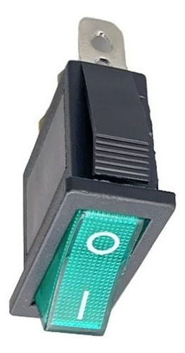 X20 Llave Tecla On-off Kcd3 Rocker 16a Neon Verde Rectangulo