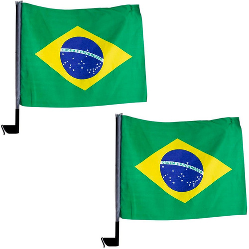 Bandeira Brasil Patriota Copa Mundo Eleição Vidro Carro 20pç