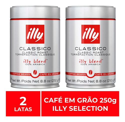 Café Em Grão, Illy, 2 Latas De 250g