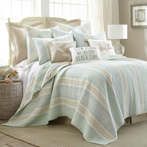 Levtex Home - Stone Harbor King/cal King Quilt - Striped Coa