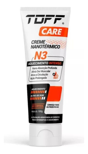 Toff Care Creme Nanotérmico N3 100g Calor Intenso - Toff
