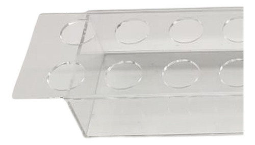 Vaso De Flor Retângulo Acrílico 50cm X 10cm X 6,5cm