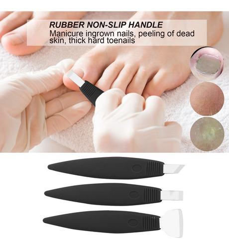 3 Herramientas De Cuchillo De Pedicura De Acero Inoxidable P