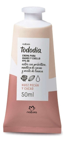 Crema Para Manos Tododia Natura Nuez Pecan Y Cacao 50 Ml