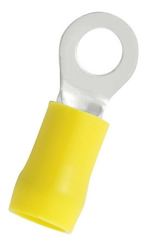 200un Terminal Olhal Rv3.5-5 Amarelo Pré Isolado 4mm - 6mm