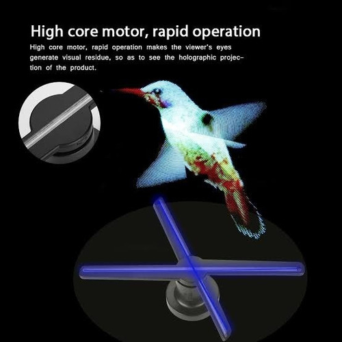 #3 Neufday Proyector de Holograma 3D A3W 3D Fan Hologr/áfico M/áquina de Publicidad 224LED Cuentas de l/ámpara PC WiFi Versi/ón 16G 110-240V