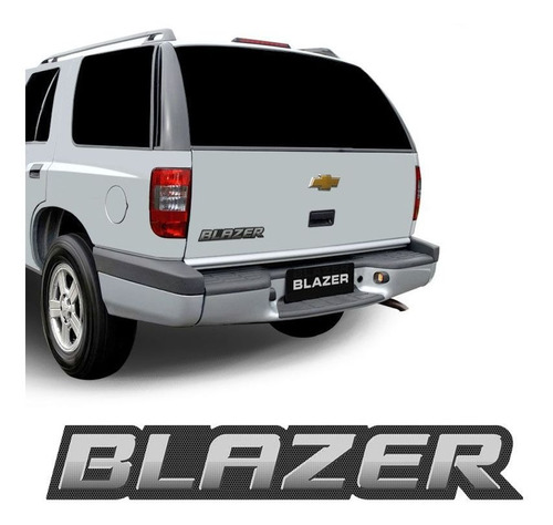 Emblema Blazer 2009 2010 2011 Adesivo Traseiro Escovado