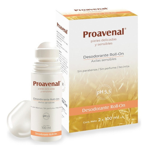 Proavenal Desodorante Roll On Axilas Sensibles 2 Unidades Suave
