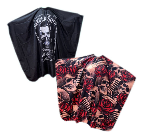 Pack De Capas De Corte Barber Shop Calaveras& Rosas