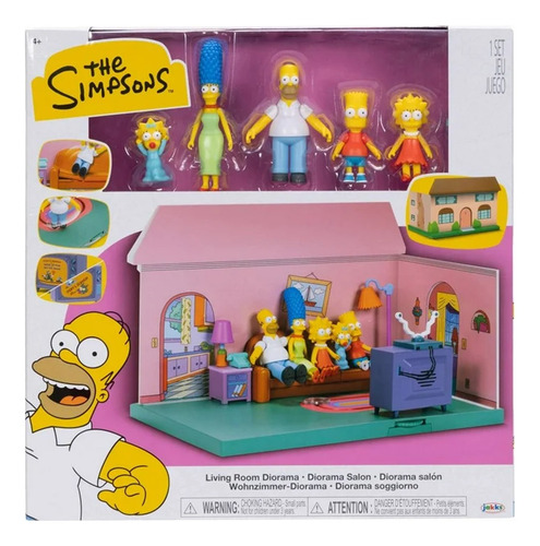 Set De Juego Casa De Los Simpsons Sala Diorama Living Room