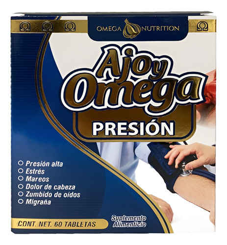 Ajo Y Omega Presión Omega Nutrition Migraña Estrés Mareos Sabor Sin Sabor
