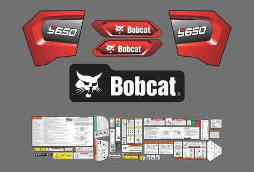 Adesivo Minicarregadeira  Bobcat S650 Completo Ano2020