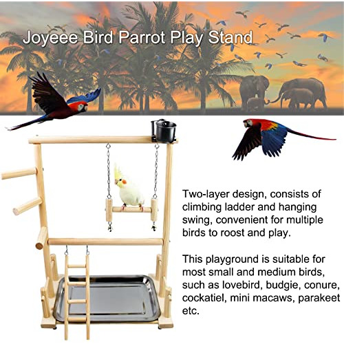 Parrots Bird Playground, Plataforma De Madera Mascotas,...