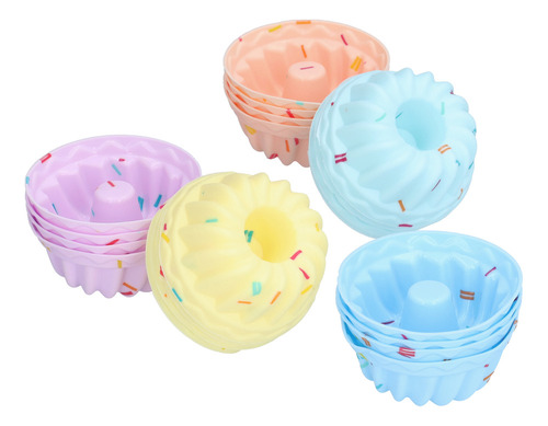 Moldes Pequeños De Silicona Para Hornear Magdalenas, 20 Unid