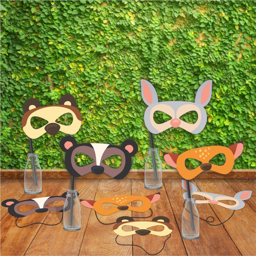 Antifaces Imprimibles De Animales Del Bosque. Máscaras