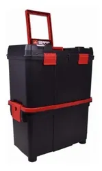 Comprar Caixa Ferramentas Carrinho Rodas 18 Forte Resistente Worker Cor Vermelho Com Preto no Mercado Livre