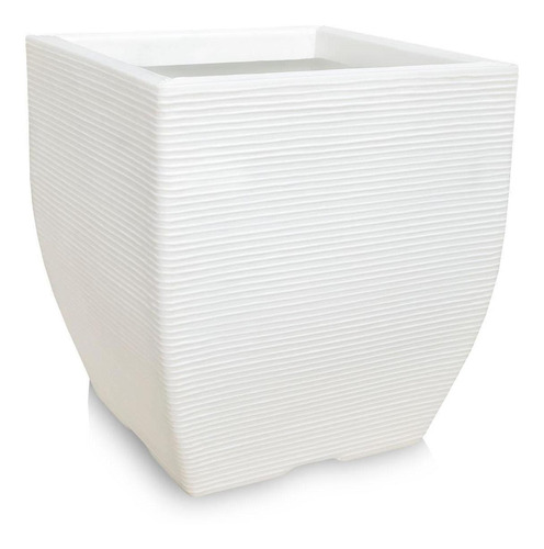 Vaso De Planta Grande Decorativo Polietileno 60x56 Cm Branco