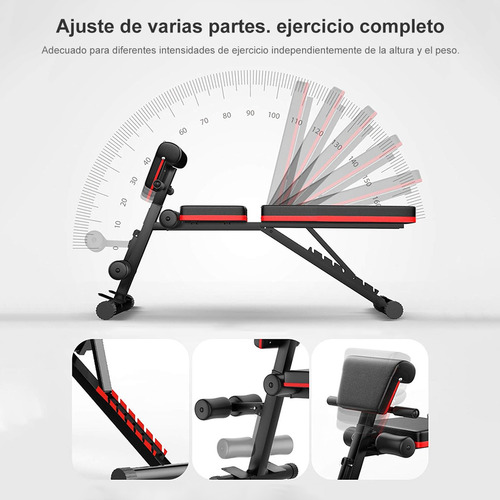 Banco Para Abdominales Plegable Multifuncional De Ejercicio